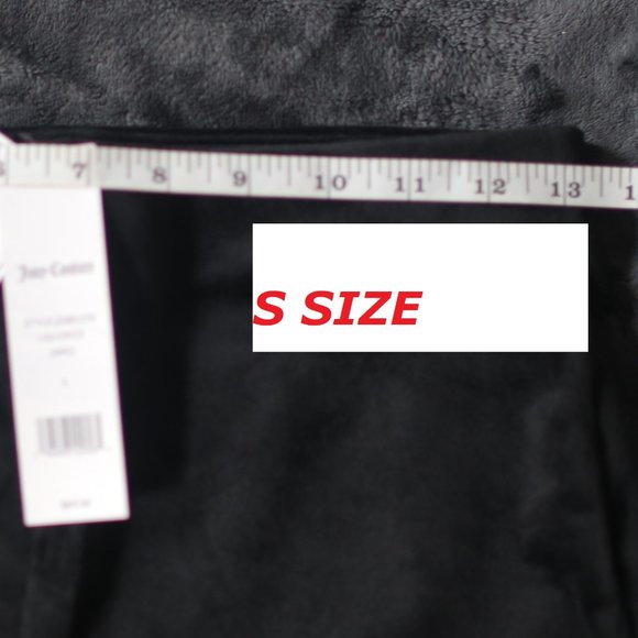 NWT Embellished Back Black Velour Juicy Couture Biker Short. - Picture 11 of 13